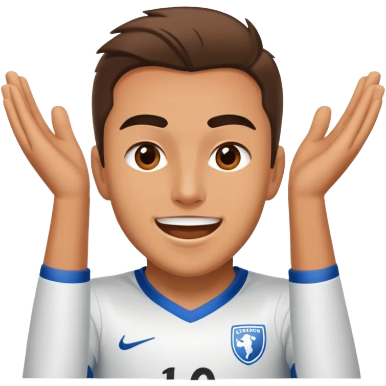 Karil kaprisov celebrating a goal emoji