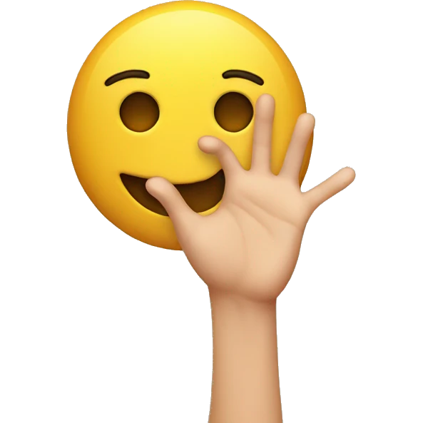smiley holding hand to forhead emoji
