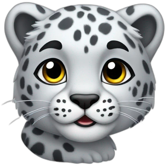 cute snow leopard emoji