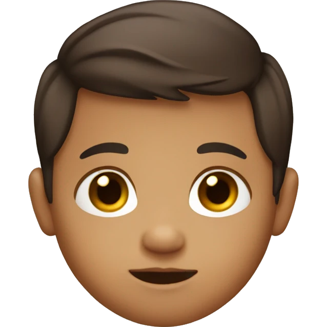 Tan baby boy with straight dark brown hair  emoji