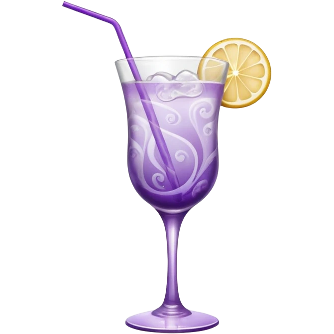 Cocktail light purple with high glass emoji