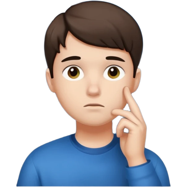 студент сидит и задумывается получится ли у нее, а наверху пустое облако с вопросом emoji