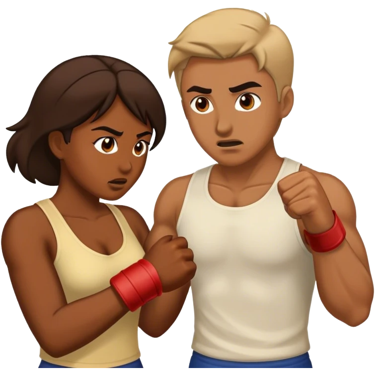 woman beating man  emoji