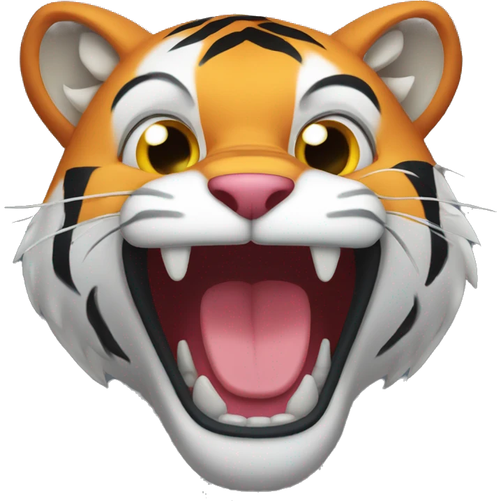Tiger with a scary Smile emoji