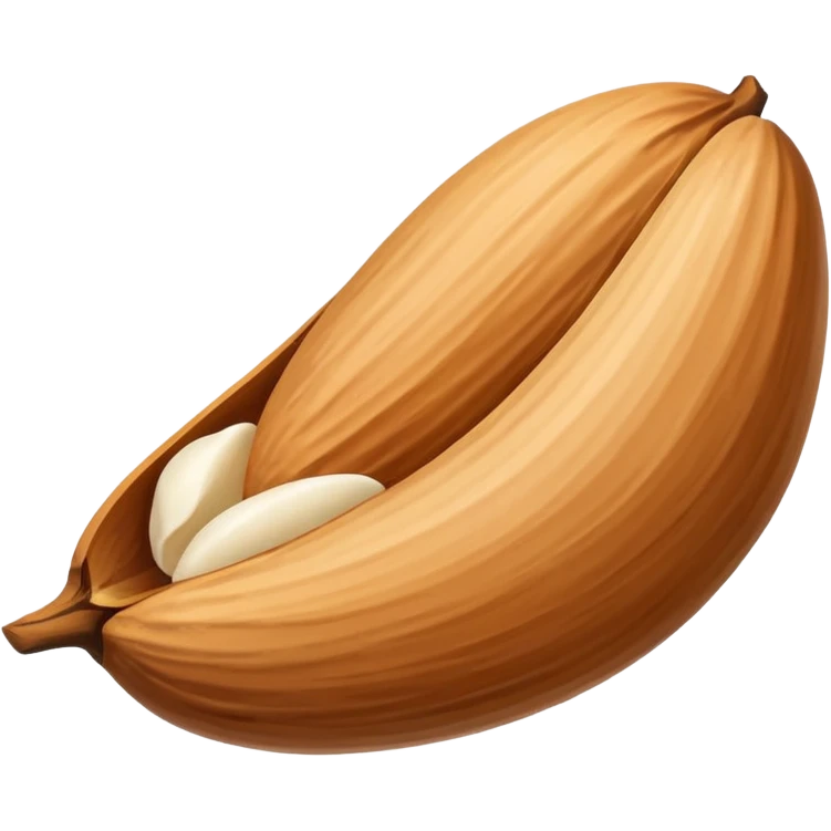 peeled almond emoji