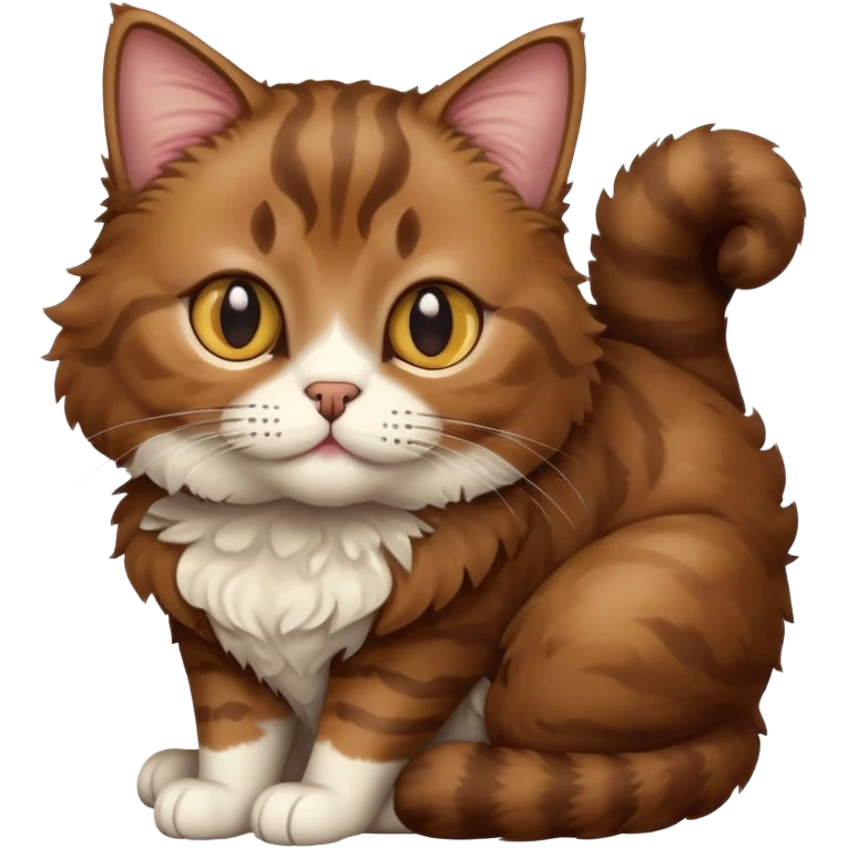 Brown Devon cat sitting emoji