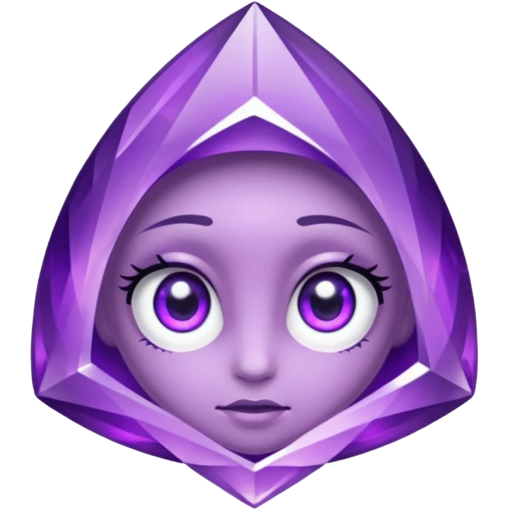 amethytst with eyes cartoon emoji
