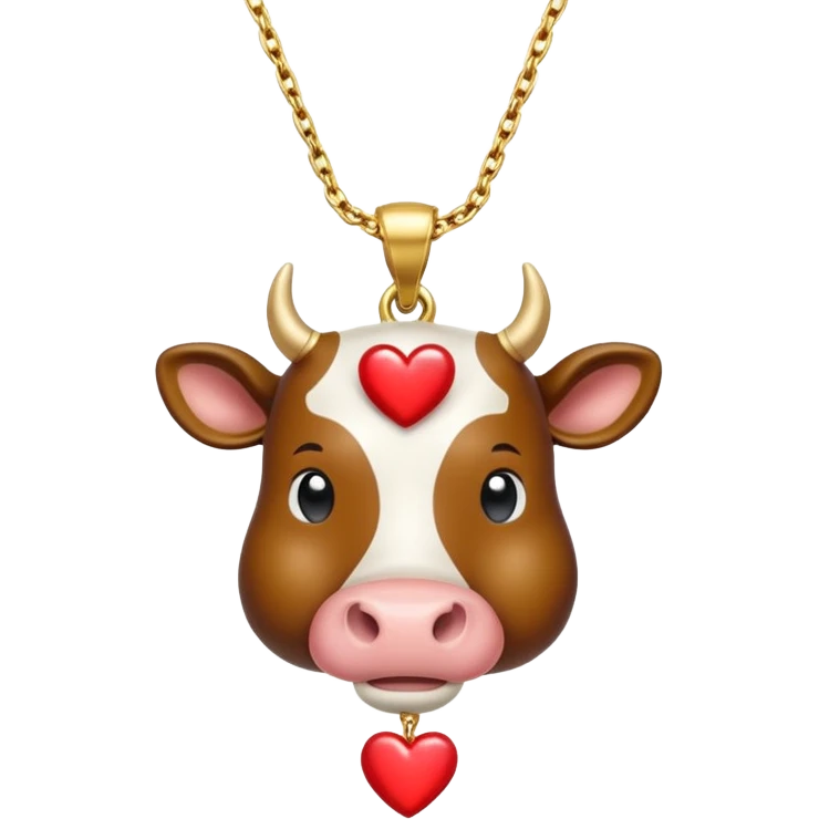 i need combination of this two emojis for making a neckless ❤️🐮 emoji