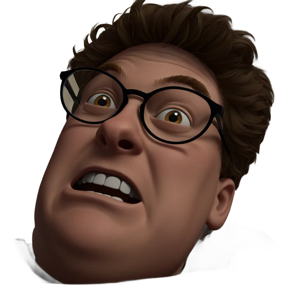 young boy with round glasses emoji