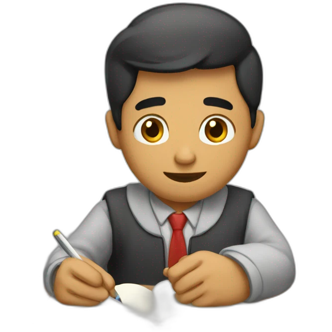 Mellizos estudiando emoji