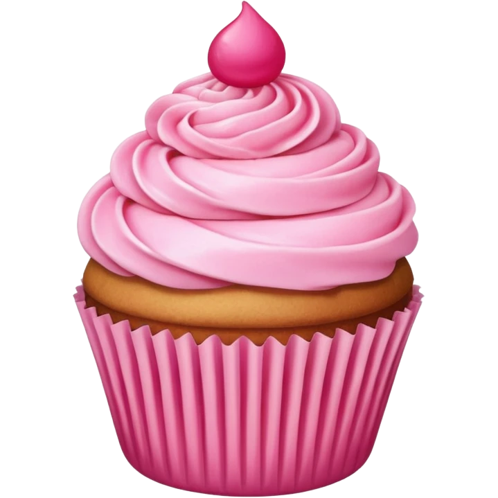 Cupcake with pink icing emoji