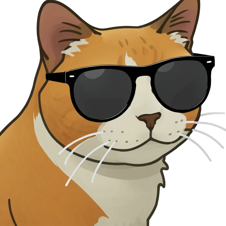 Cat with sunglasses emoji