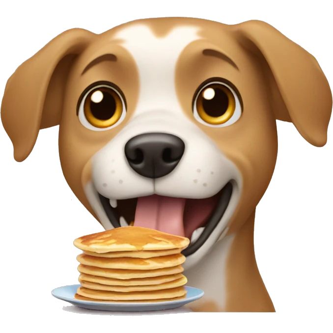 Dog eating pancakes  emoji