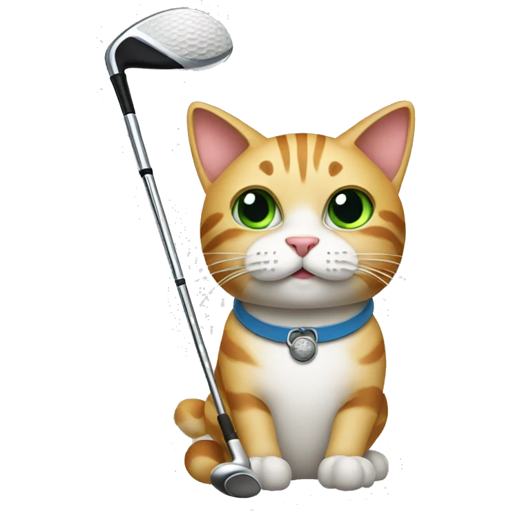 Cat with golf 6 emoji