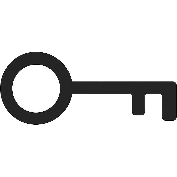 simple black key icon emoji