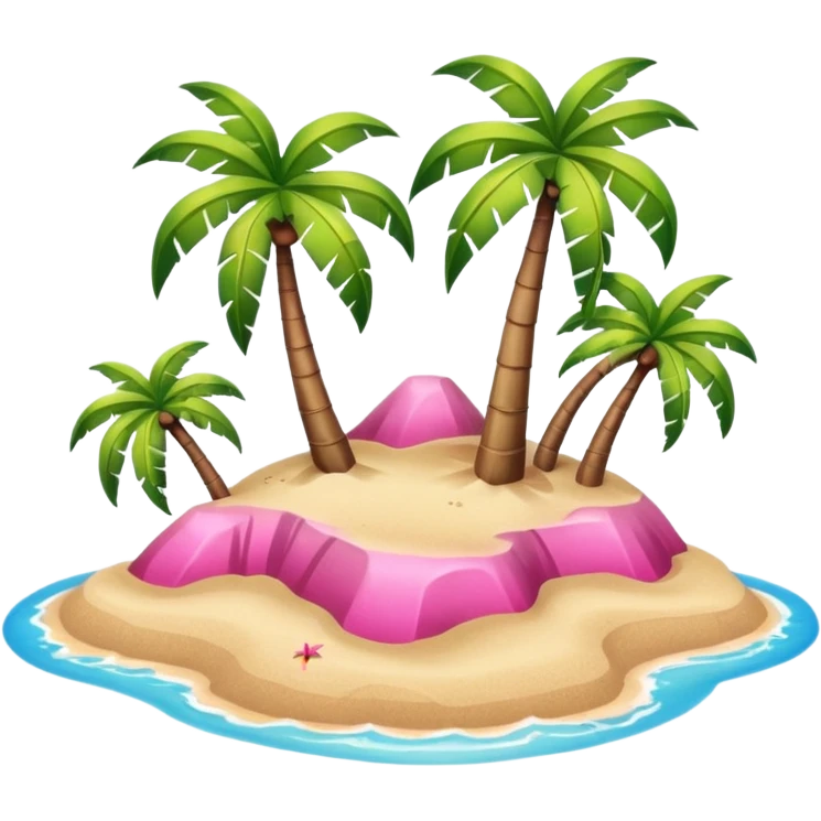 a pink island emoji
