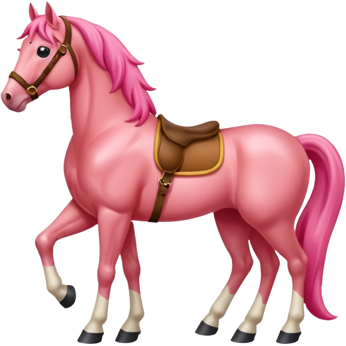 Redpink horse emoji