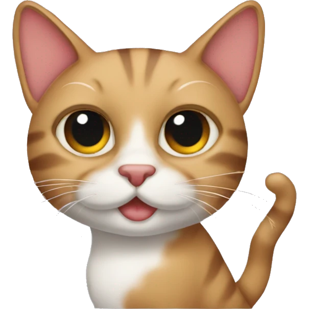 Gato con uñas de color  emoji