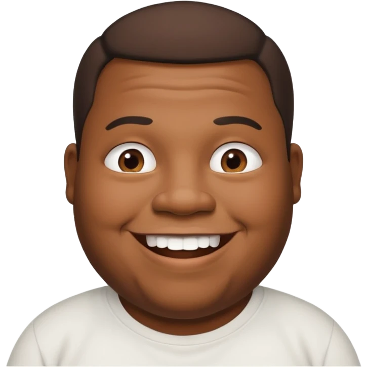 Fat black man missing half of front tooth emoji