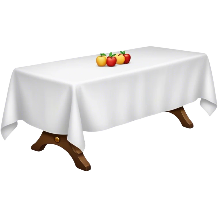 long table with white table cloth  emoji