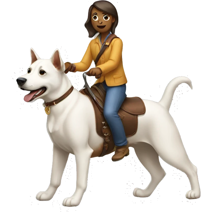 Person riding a dog emoji