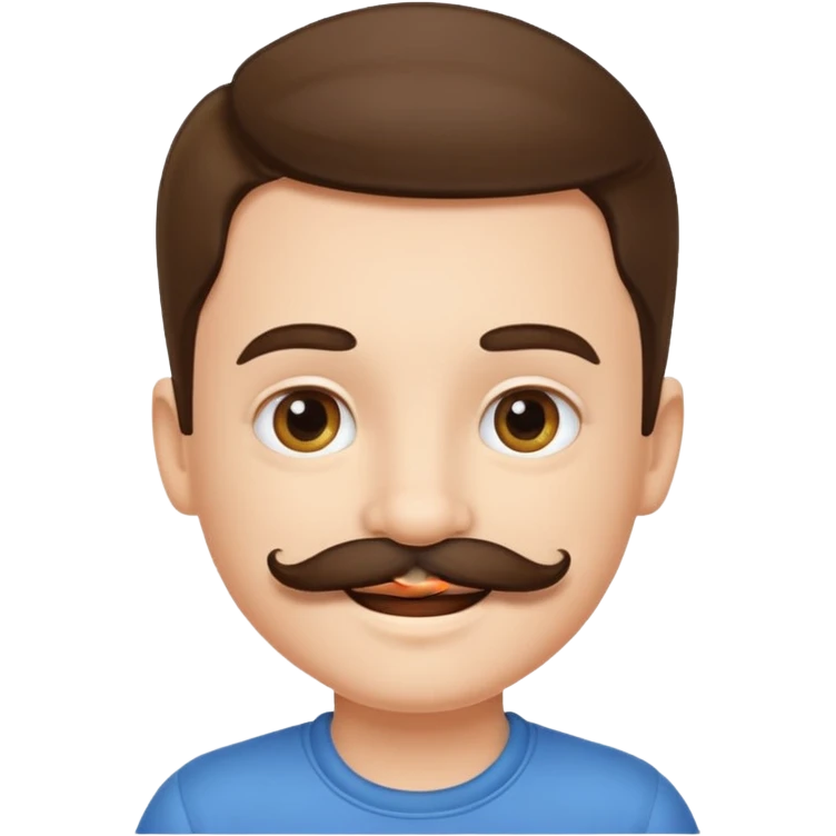 Child with mustache emoji