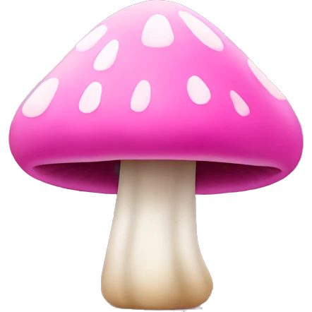 Pink mushroom  emoji