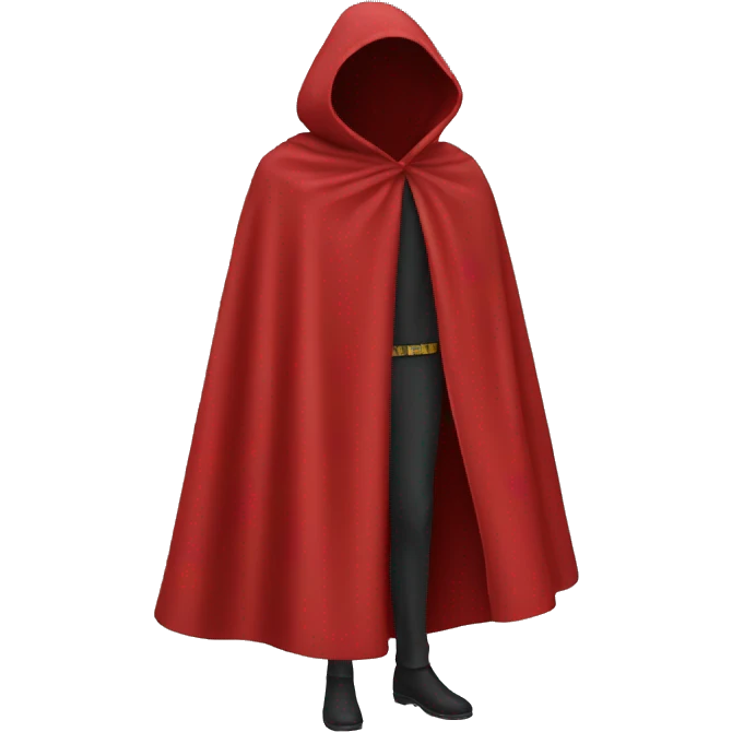 faceless mannequin red  cape emoji