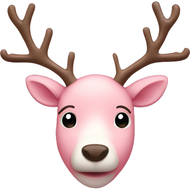 Light pink reindeer  emoji