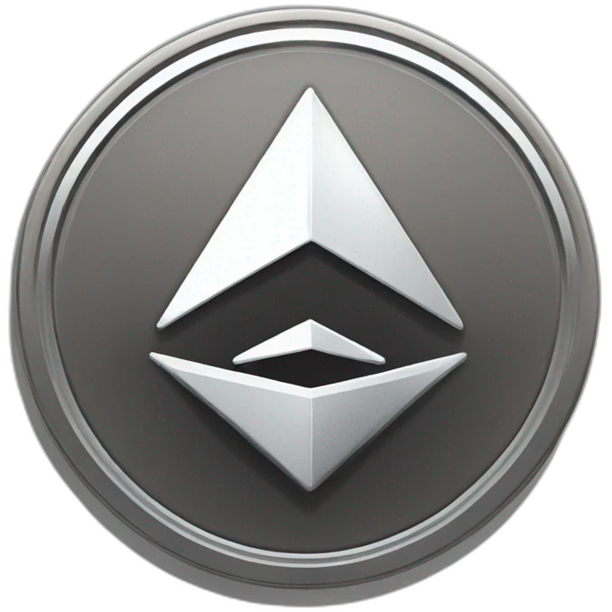 Ethereum coin, vector, stiker emoji