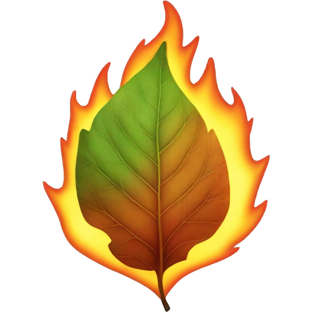 leaf on fire emoji