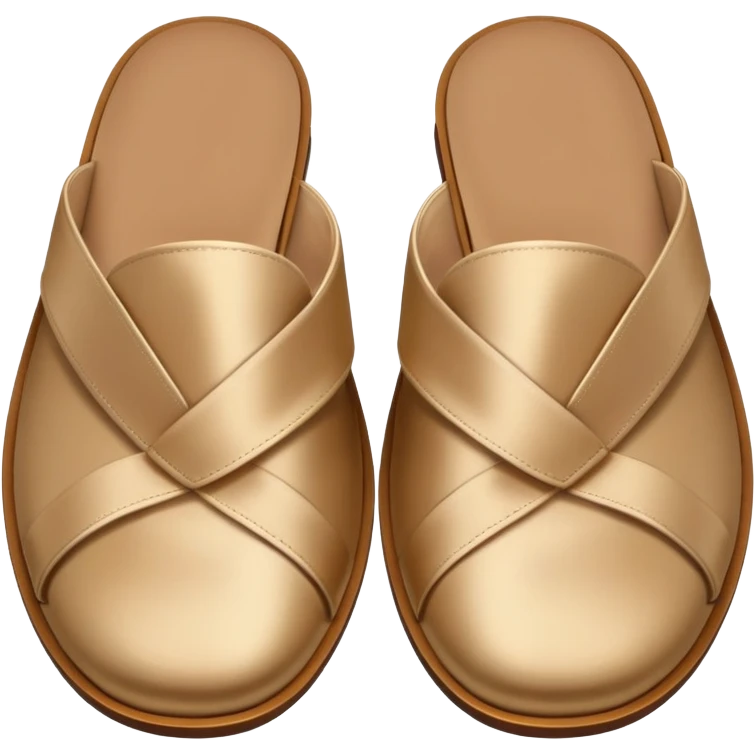 Light brown silk slippers and robe emoji