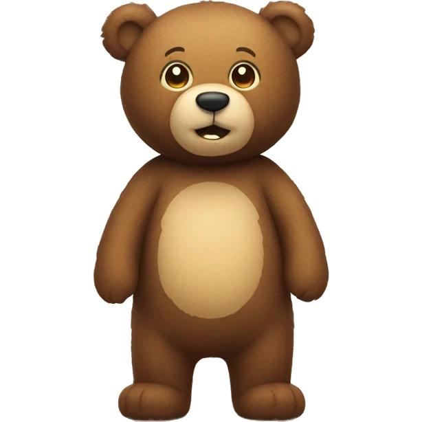 whole body of bear in jellycat style emoji
