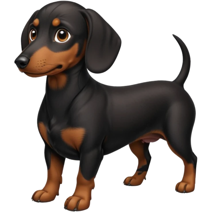 black Dachshund emoji