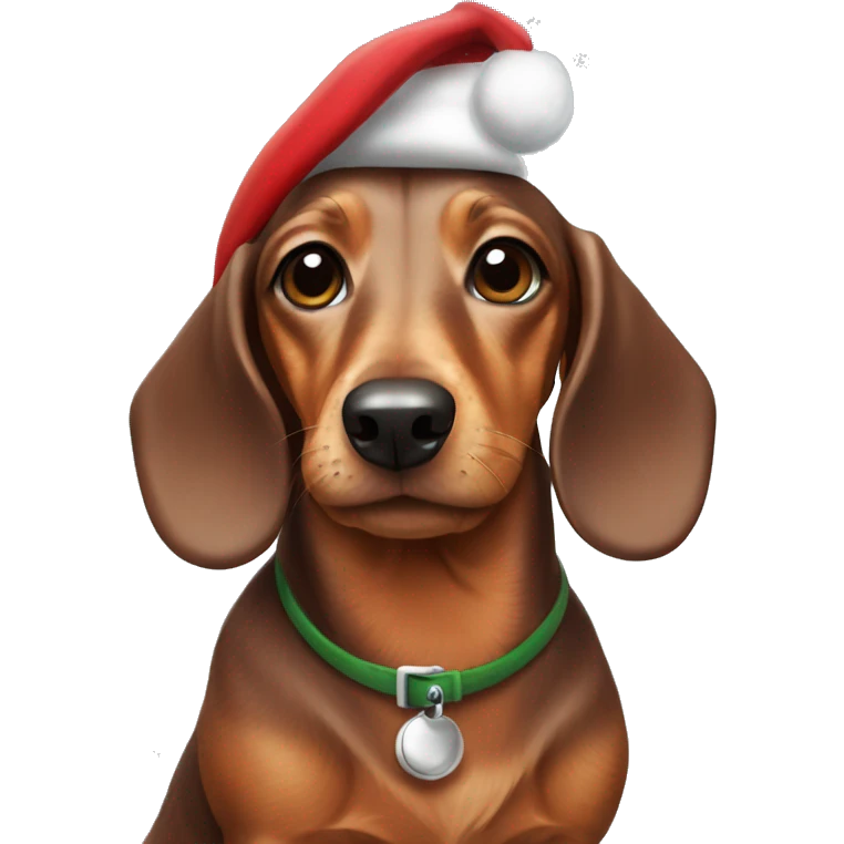 dachshund santa emoji