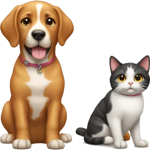 dog and cat emoji