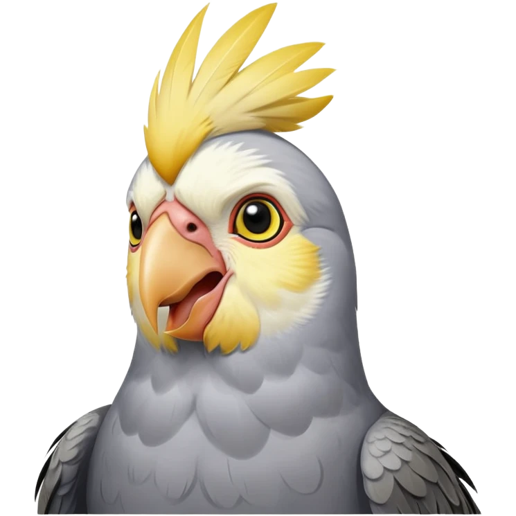 cockatiel bird looking up emoji