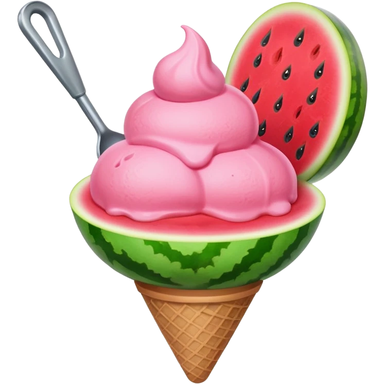 Watermelon ice cream emoji