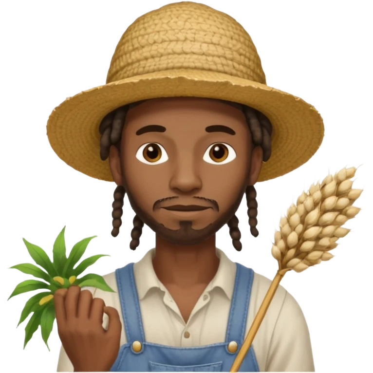 black cotton picker guy with dreadds emoji