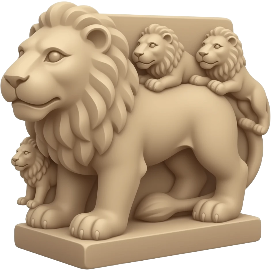 Lion capital of Ashoka emoji