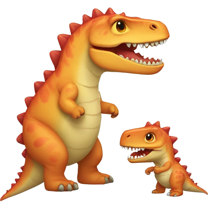 Dinasour with baby  emoji