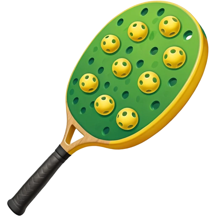A colorful pickleball emoji