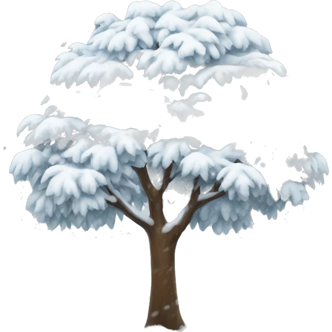 Snowy tree emoji