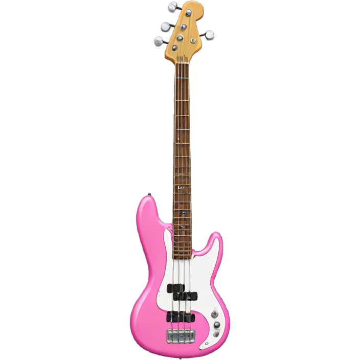 pink bass guitar emoji