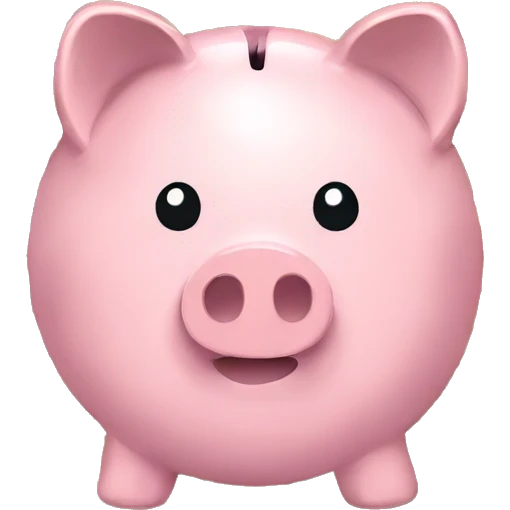 piggy bank with lots of coins emoji