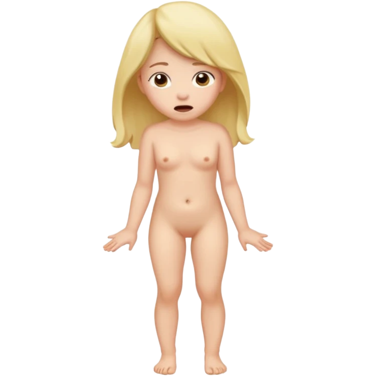 Girl naked standing and farting emoji
