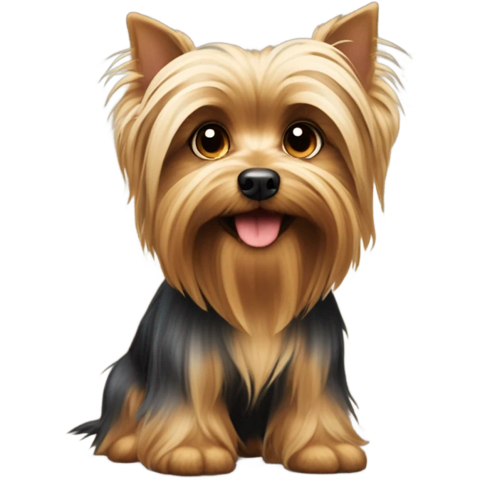 Cute Yorkshire dog emoji