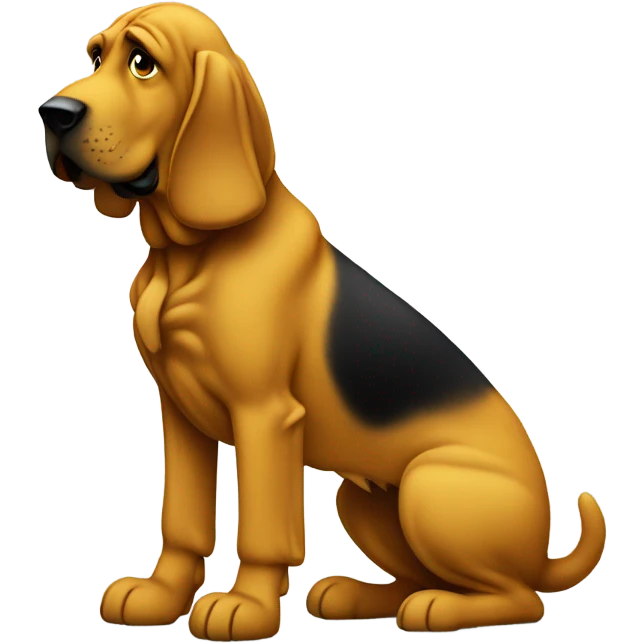 A yellow bloodhound teaching a lesson. emoji