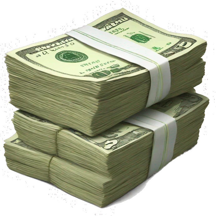 Stack of cash emoji