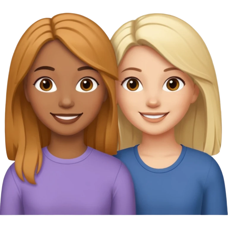 two sisters – Sonya and Taya they look different) emoji